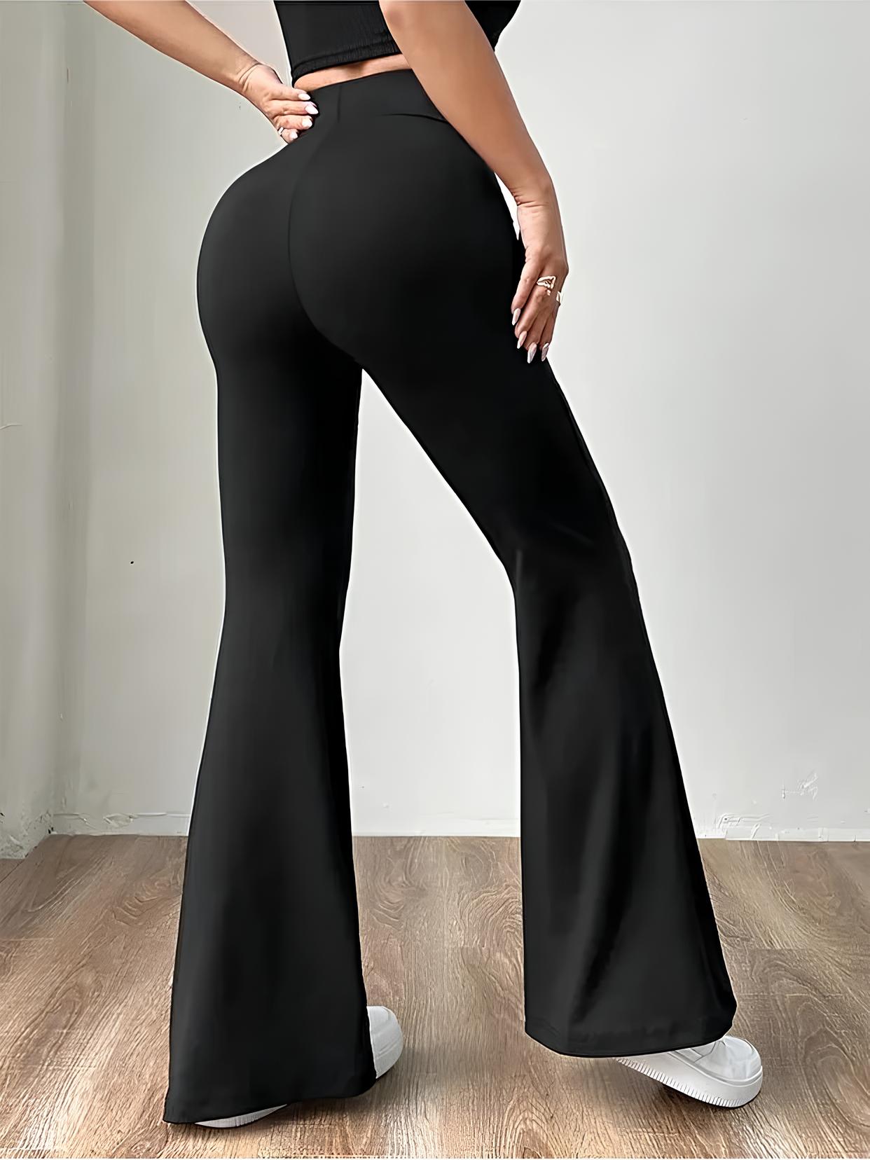 VELAROSE™ Yüksek Bel Ispanyol Paça Tayt Pantolon